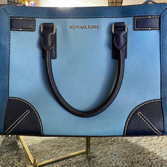 Michael Kors Monochrome Blue Shoulder/Handbag - Like New - Picture 2 of 5